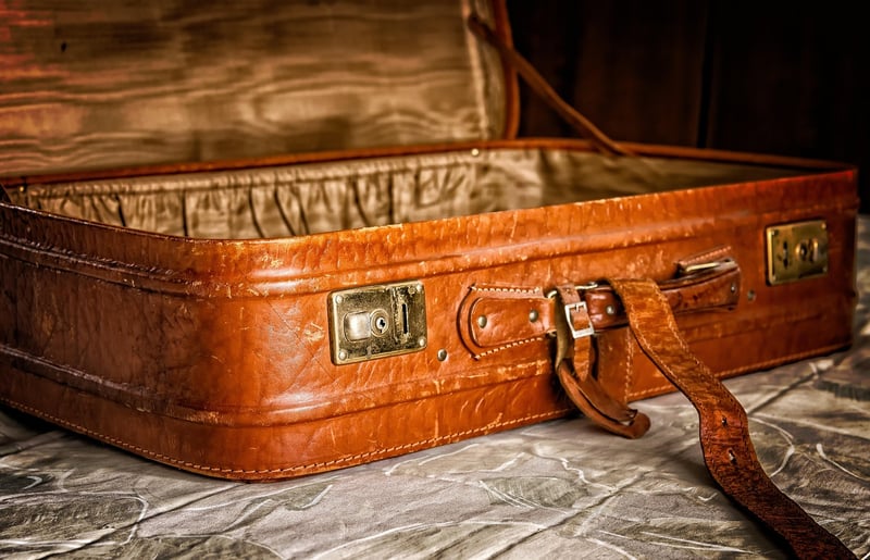 Vintage suitcase table